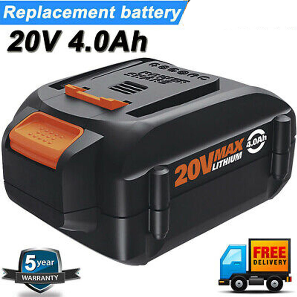 Upgrade WORX 20V Max Lithium Tools with High-Capacity 4.0AH Battery WA3525 WA3578 WA3520 WA3575 US