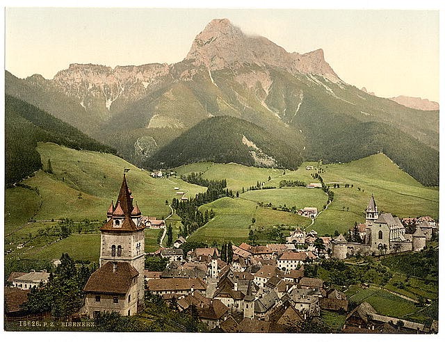 Photo:Eisenerz,general view,Upper Austria,Austro-Hungary,1890s