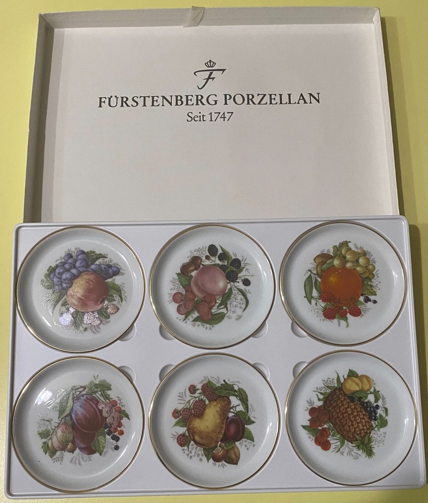 Furstenberg Porcelain Set of 6 Coasters 4