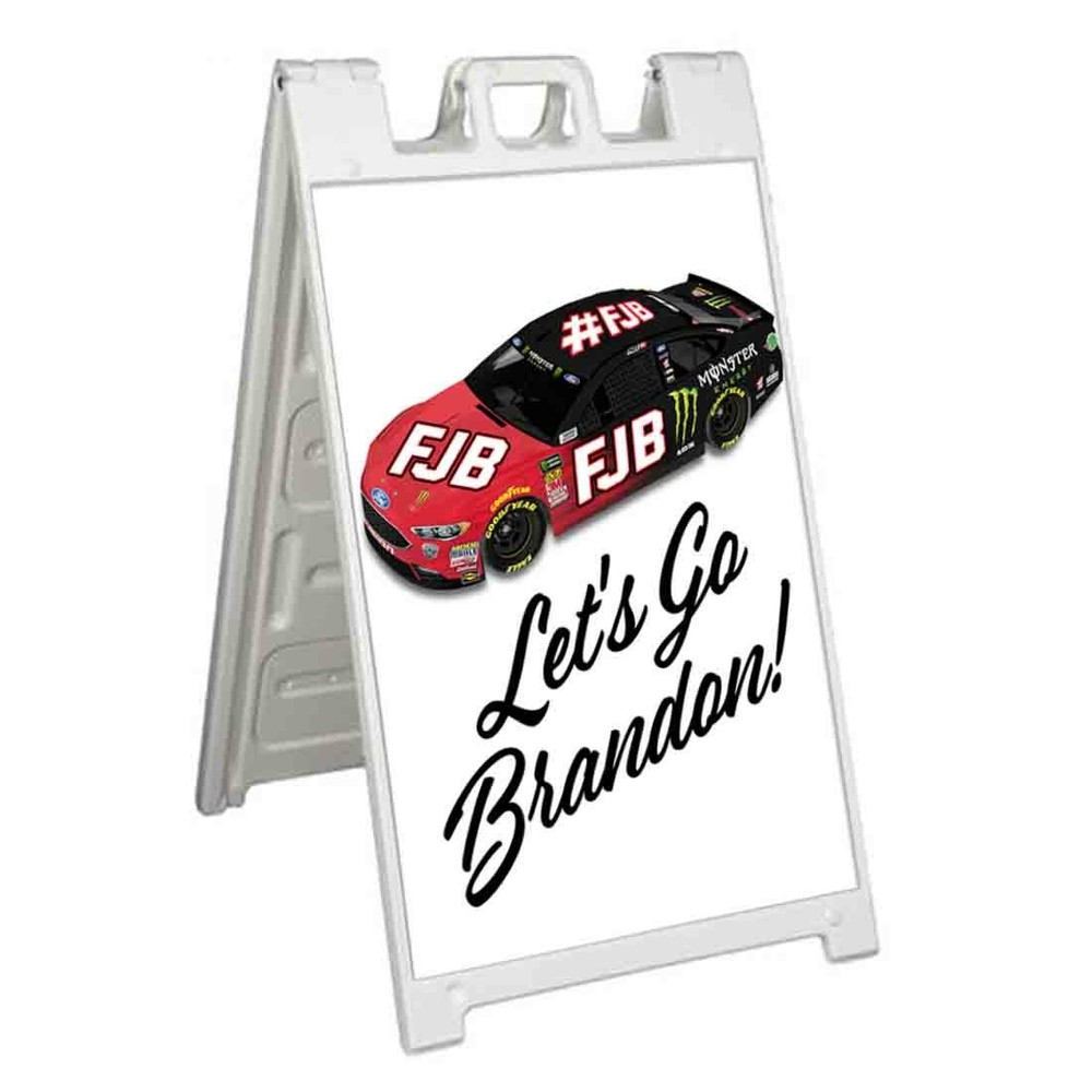 LET'S GO BRANDON Signicade 24x36 Aframe Sidewalk Sign Banner Decal FJB NASCAR