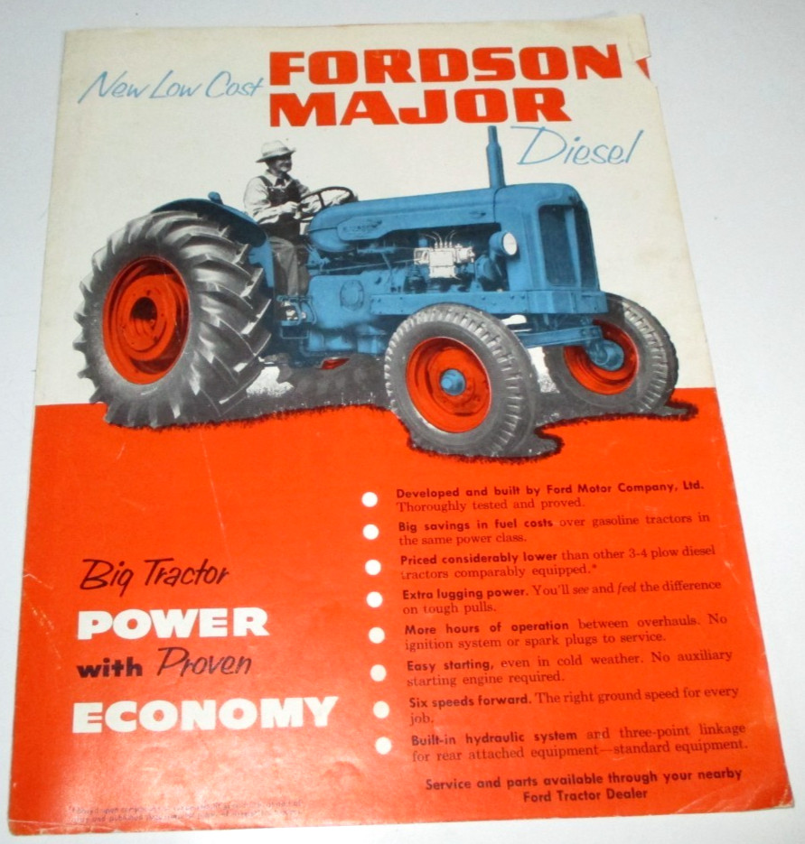 Ford Fordson Major Diesel Tractor FMD-11 FMD-14 Sales Brochure Literature AD5910