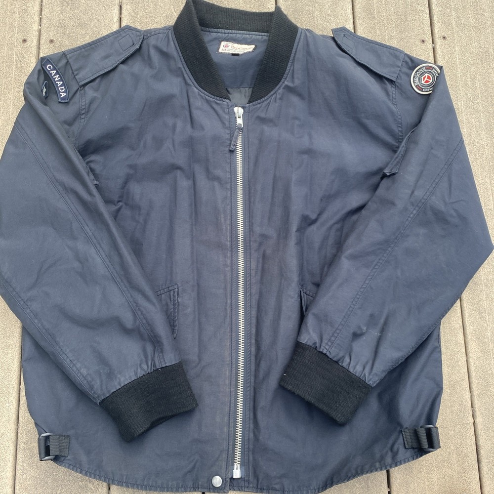 Bomber Flight Jacket Men’s XXL Red Canoe Canada Black Zip-Up