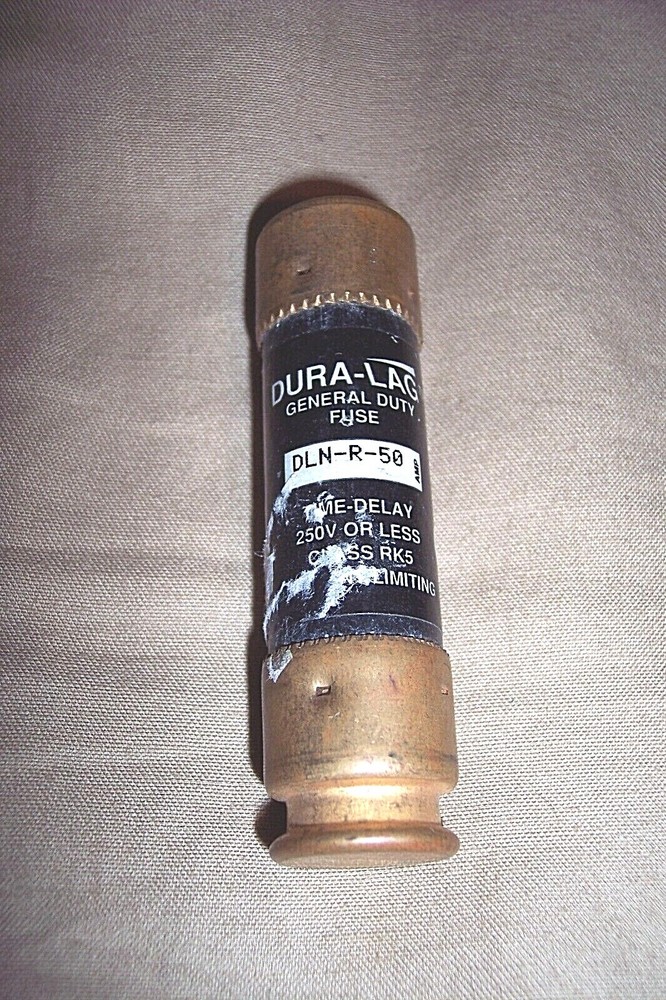1 Bussmann Fuses DLN-R-50 Time Delay Fuse 250 V or Less Fuse 50 Amp Fuse Copper