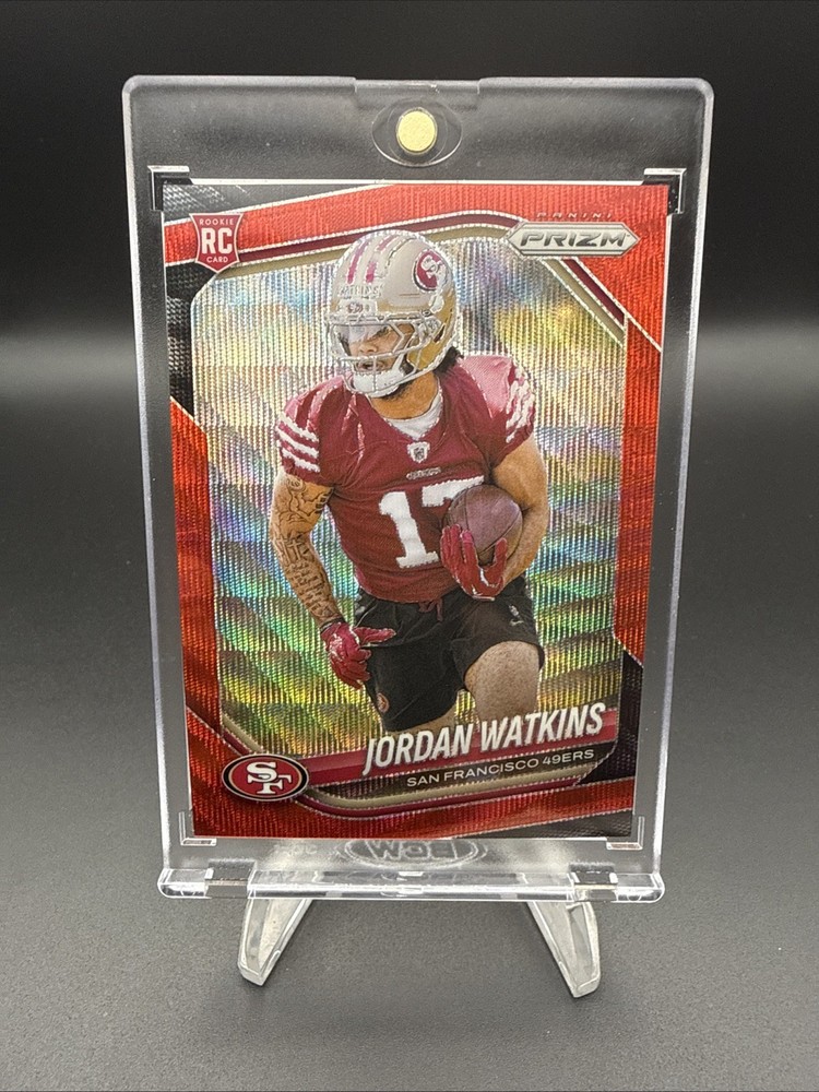 2025 Prizm Jordan Watkins Red Wave RC /149 #389 🔥 49ers Color Match
