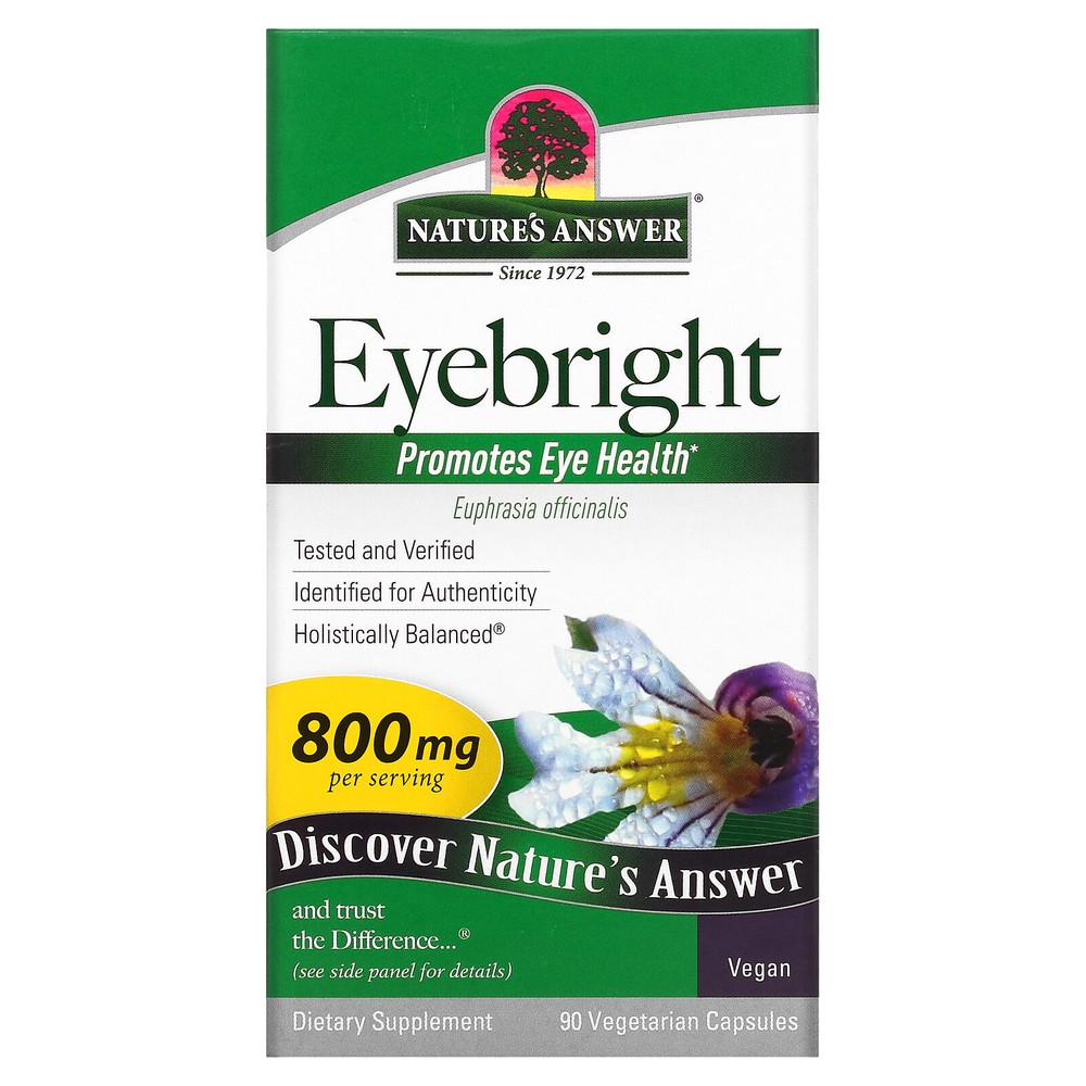 Nature s Answer Eyebright 800 mg 90 Vegetarian Capsules Cruelty-Free, Kosher,