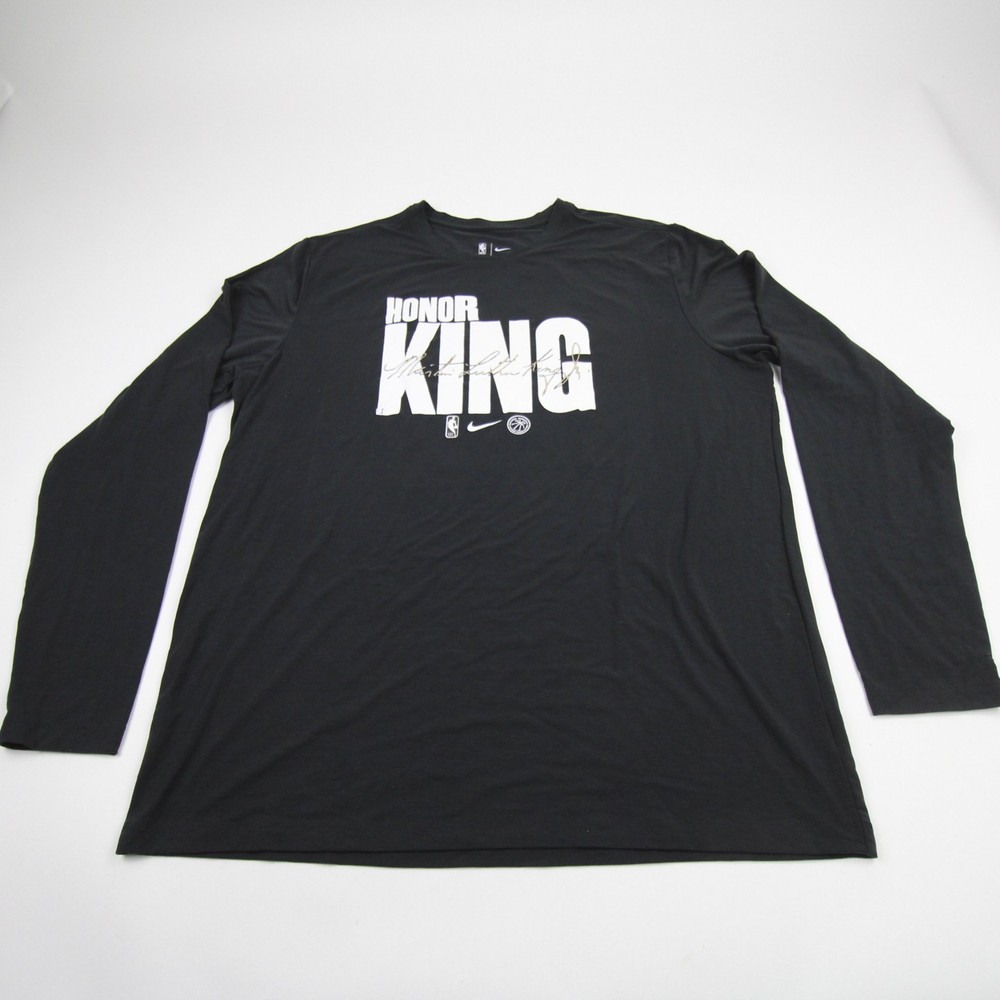 Nike NBA Authentics Long Sleeve Shirt Men's Black New without Tags 2XLT