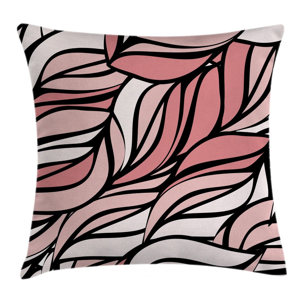 Ombre Abstract Coral Square Pillow Case 16 Inch Cushion Cover