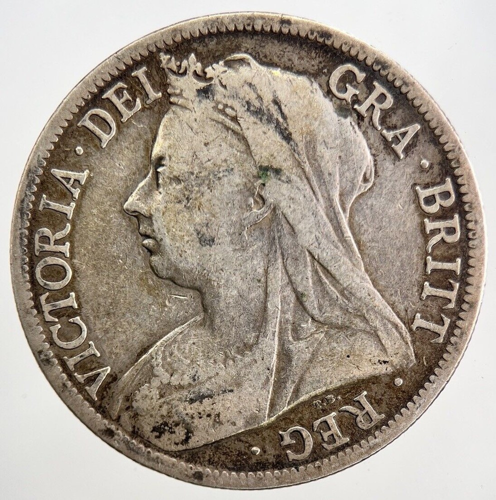1897 Victoria Half-Crown Silver Coin Fine Collectable Grade a5688