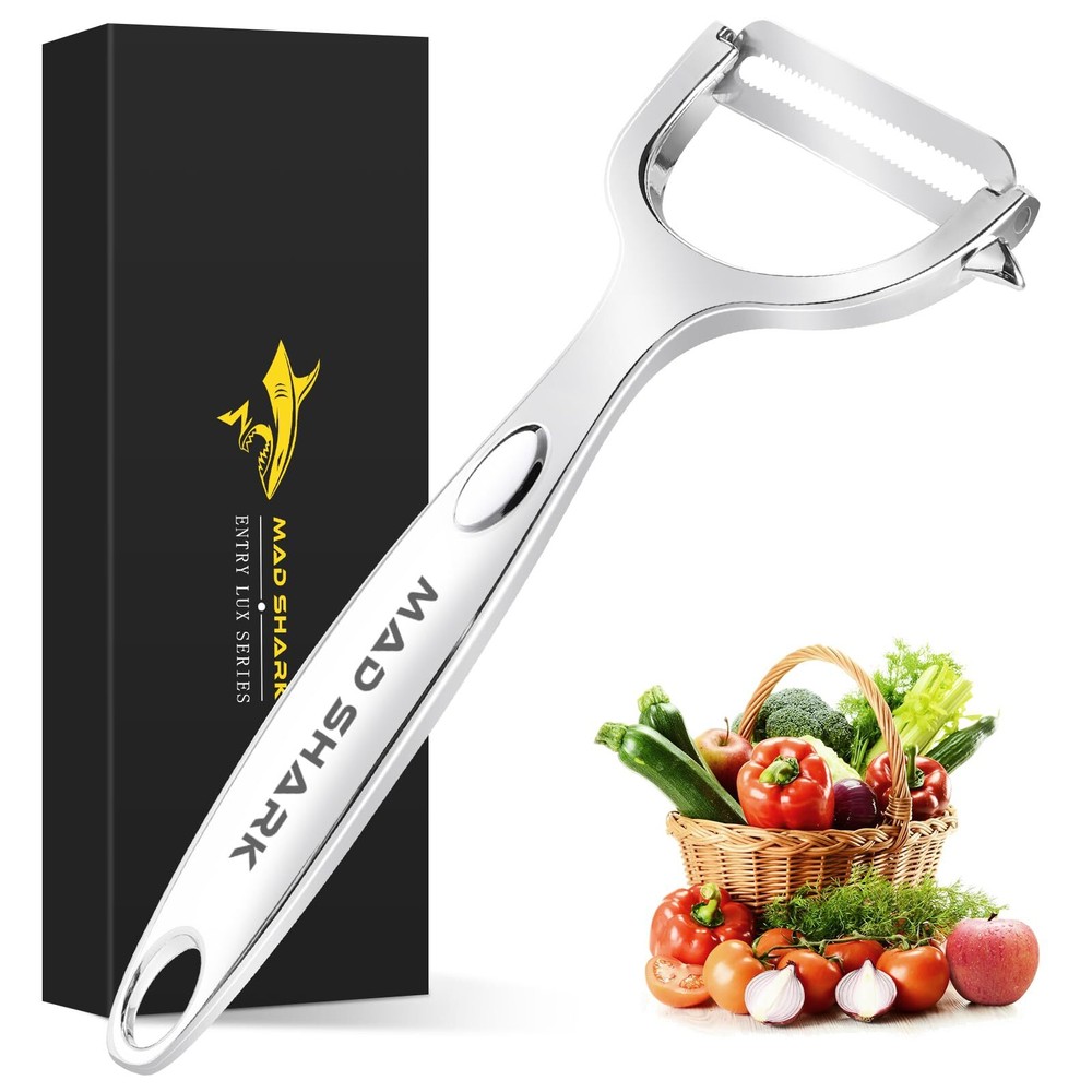 MAD SHARK Ultra Sharp vegetable peelers for kitchen – 10 Years No-Rust Stainless