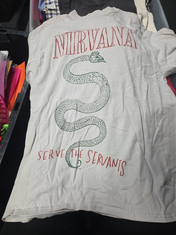 Nirvana Serve The Servants Snake Graphic Band Tee T Shirt Mens Medium
