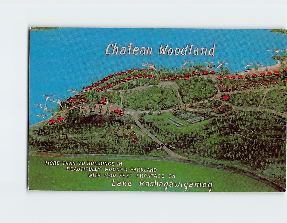 Postcard Chateau Woodland Haliburton Ontario Canada