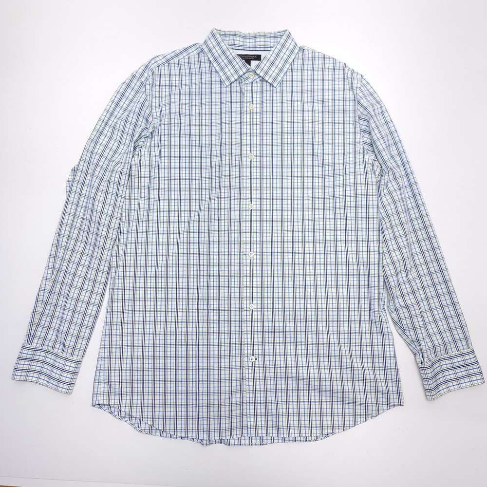 Banana Republic Non Iron Slim Fit Mens XL Collared Button Up Spring Shirt