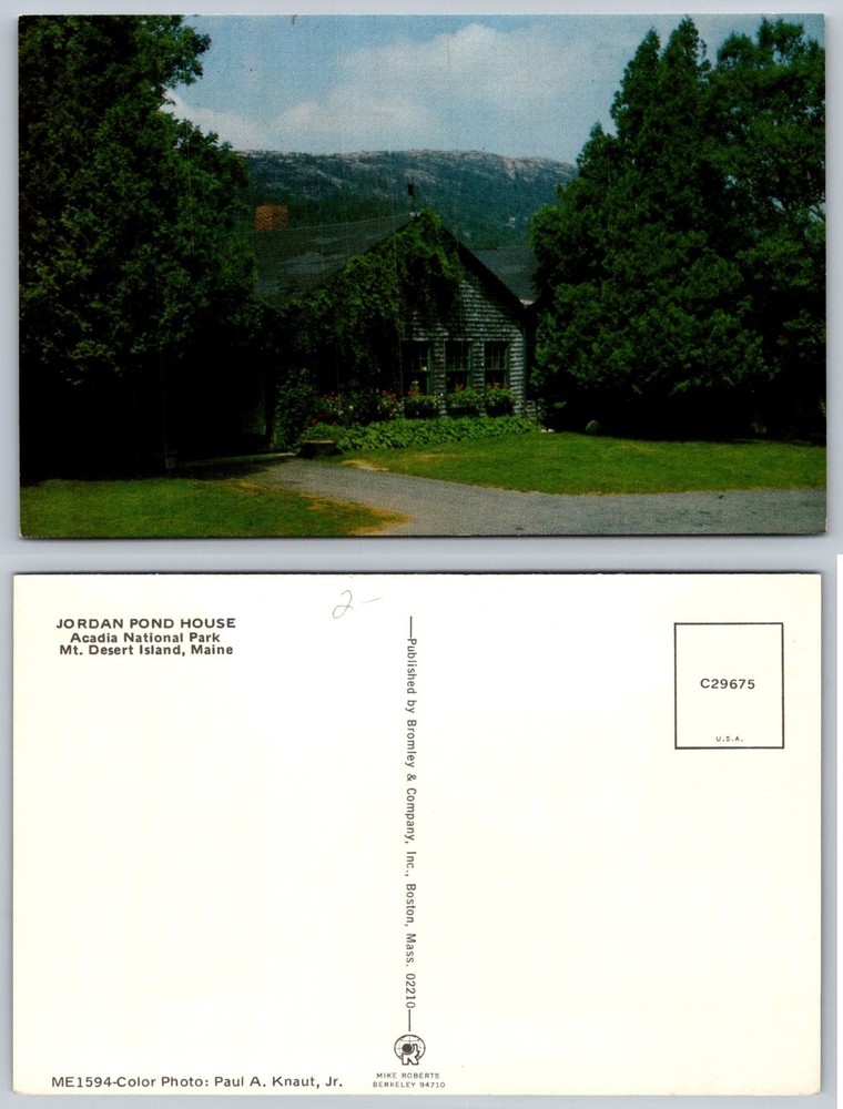 Jordan Pond House Acadia National Park Mt. Desert Island Maine Postcard-image