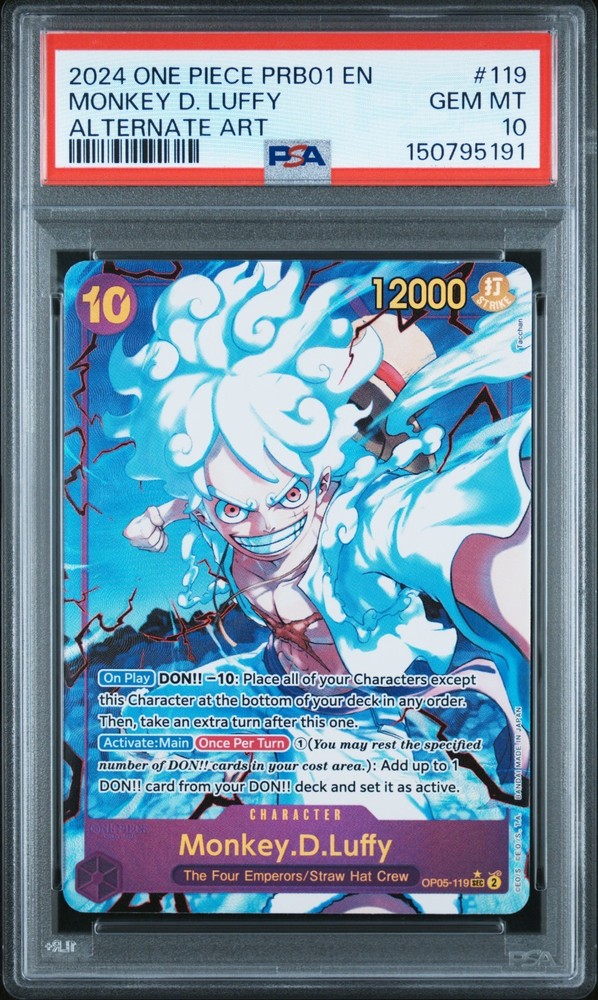 One Piece Monkey D. Luffy 2024 Prb01-Prem Booster -Opctb- #119 Alt Art Psa 10RCH IS ACCEPTING CONSIGNMENTS! UP TO 95% PAYOUTS!