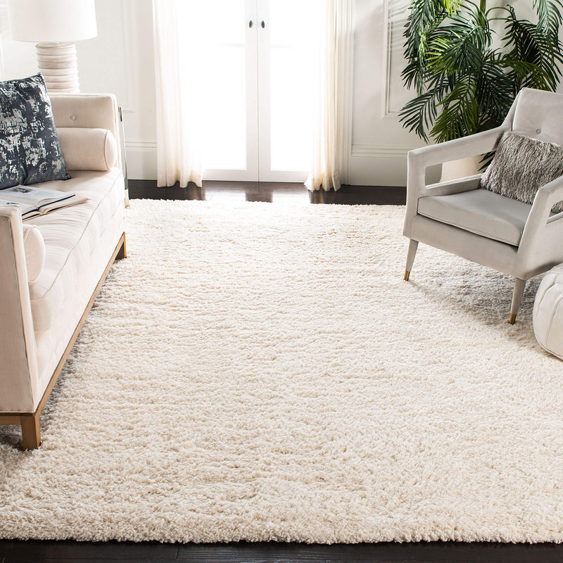 Safavieh Fontana Shag Collection Accent Rug - 3 X 5 Ivory Solid Design