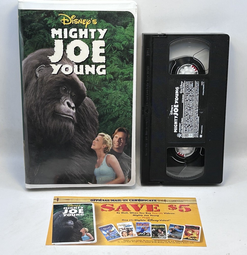 Mighty Joe Young VHS Disney Video Tape 90s Movie Clamshell Inserts Nearly New!