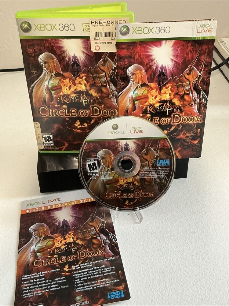 Kingdom Under Fire: Circle of Doom (Microsoft Xbox 360, 2008) Complete CIB