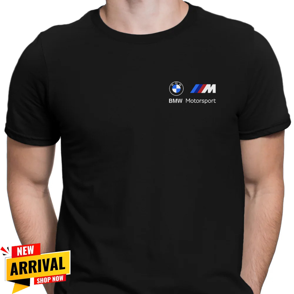 BMW M Motorsport Men Black Cotton Shirt, Automotive Streetwear Unisex Fit