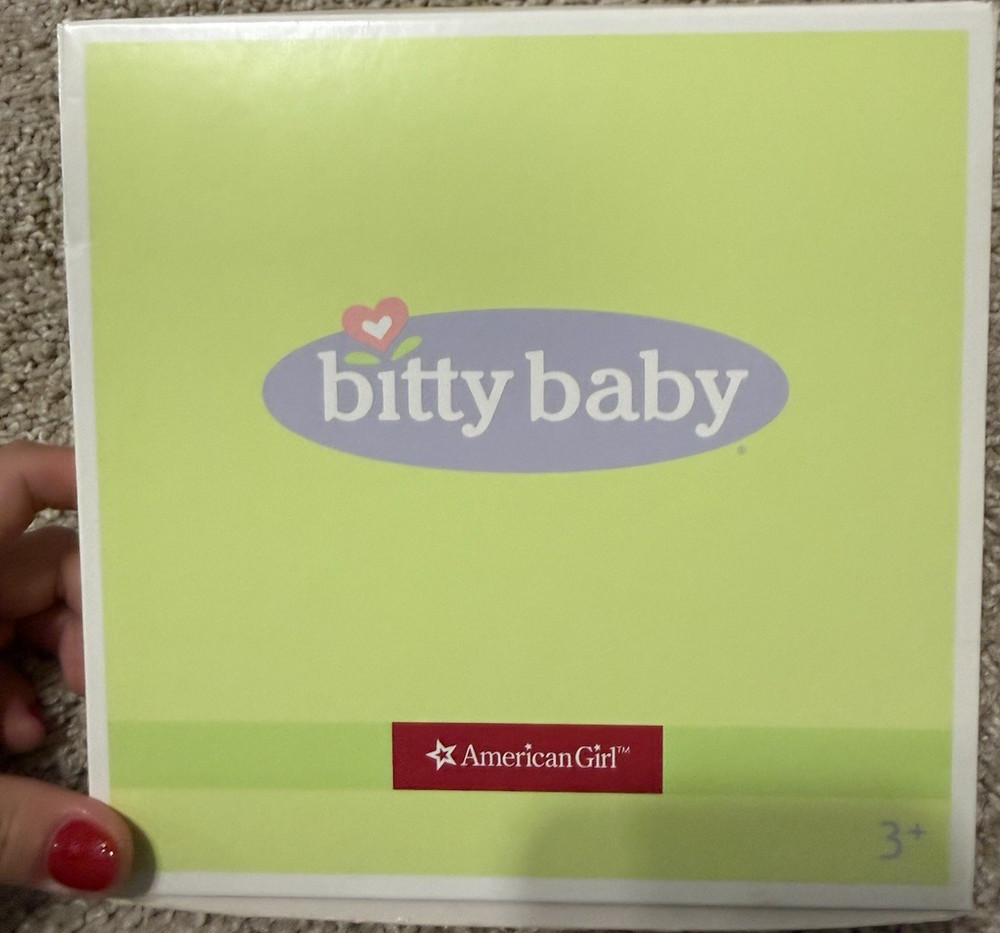 American Girl Bitty Baby 3pc Outfit Set Top Pants Blanket Pink/White 15
