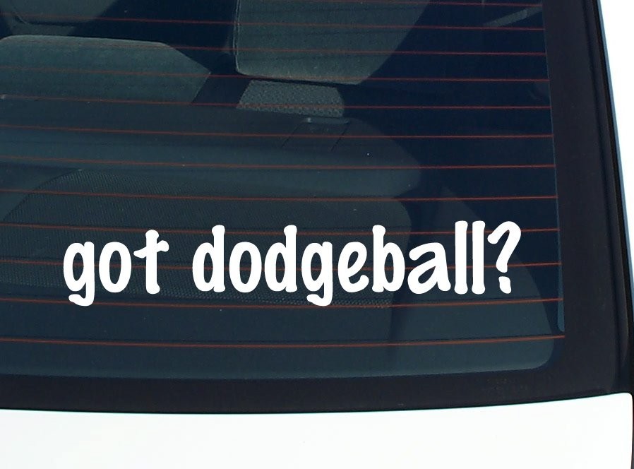 Dodgeball Fun Car Decal Bumper Sticker Vinyl Window Joke