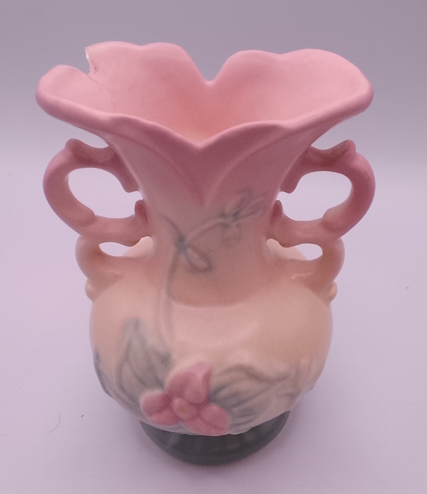 Hull Magnolia vase, 1940s,  pink blue, yellow flower, vintage, 5