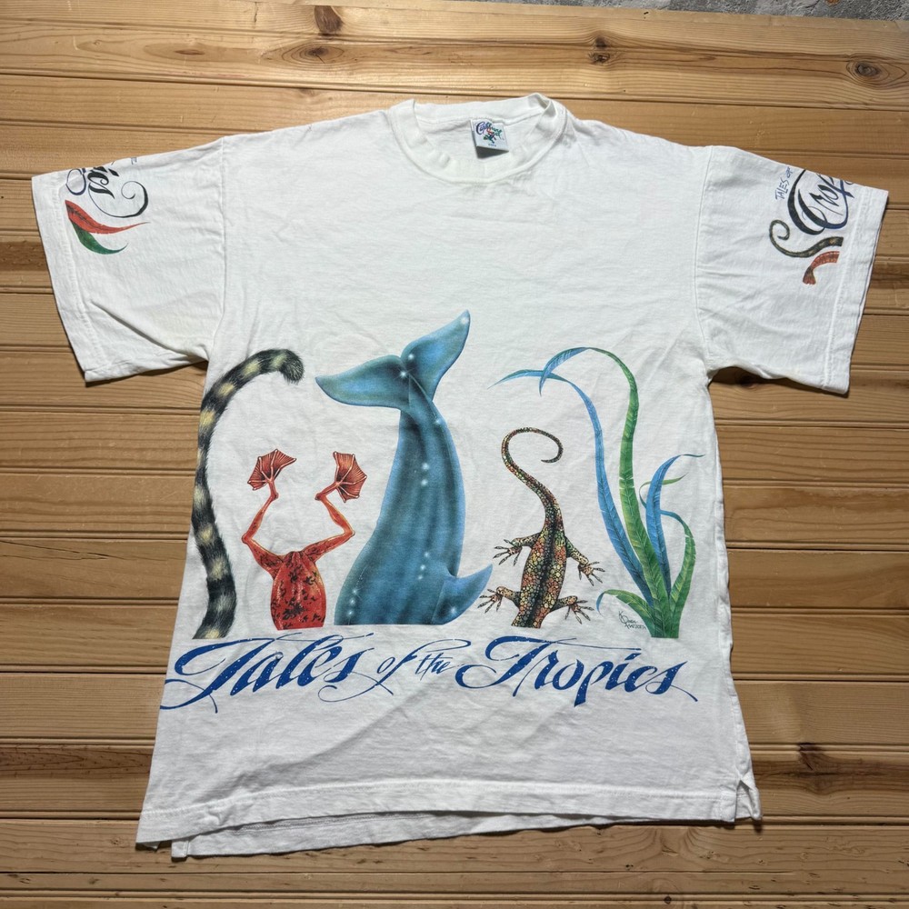 Vintage 1990 Tales of the Tropics Whale Frog Fish Sea Creatures T-Shirt One Size