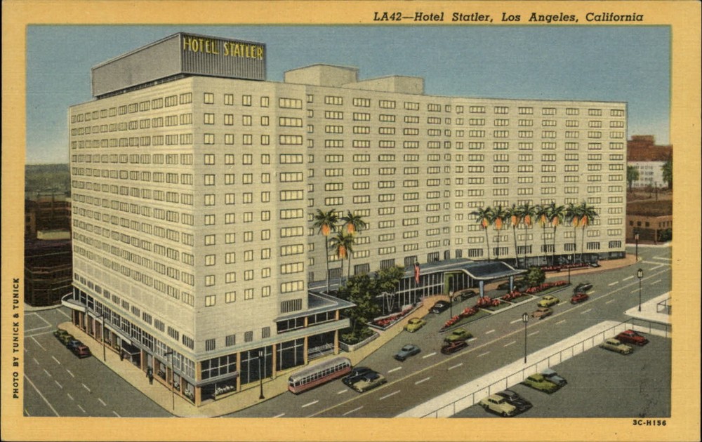 Hotel Statler ~ Statler Center ~ Los Angeles California ~ 1950s unused postcard
