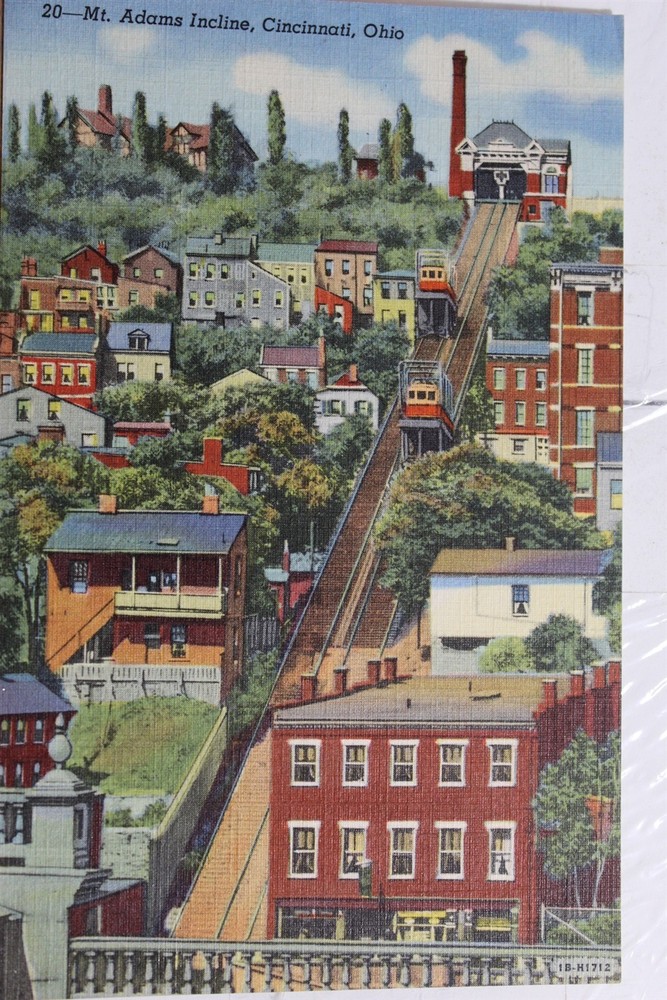 Ohio OH Cincinnati Mt Adams Incline Postcard Old Vintage Card View Standard Post