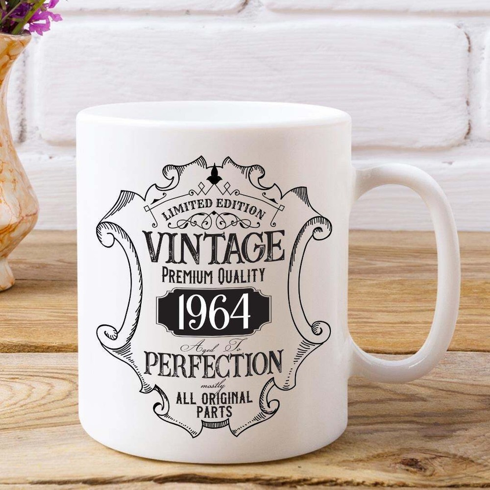 Aged To Perfection Custom Year White Coffee Mug Or Premium Quality