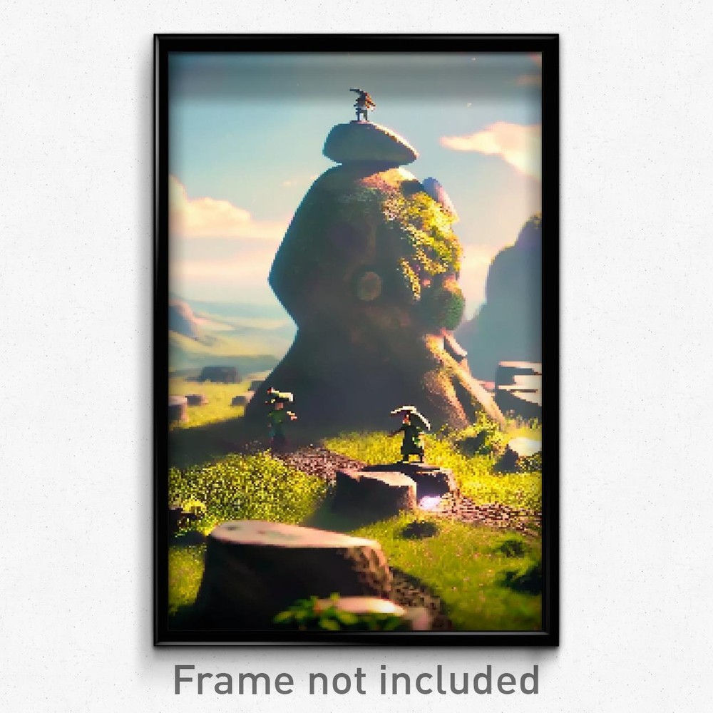 Pixel Art Poster - Brisk Dolmen (8 Bit Psychedelic Trippy Video Game Print)