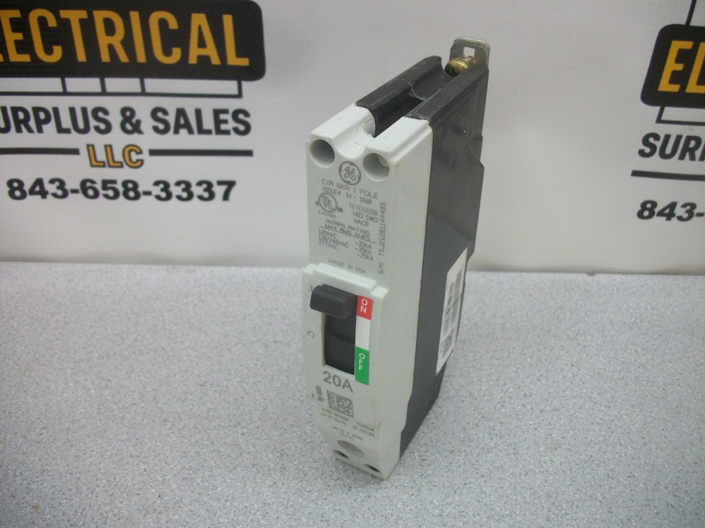 Ge Teyd Circuit Breaker Teyd1020B 20Amp 277Volt 1Pole