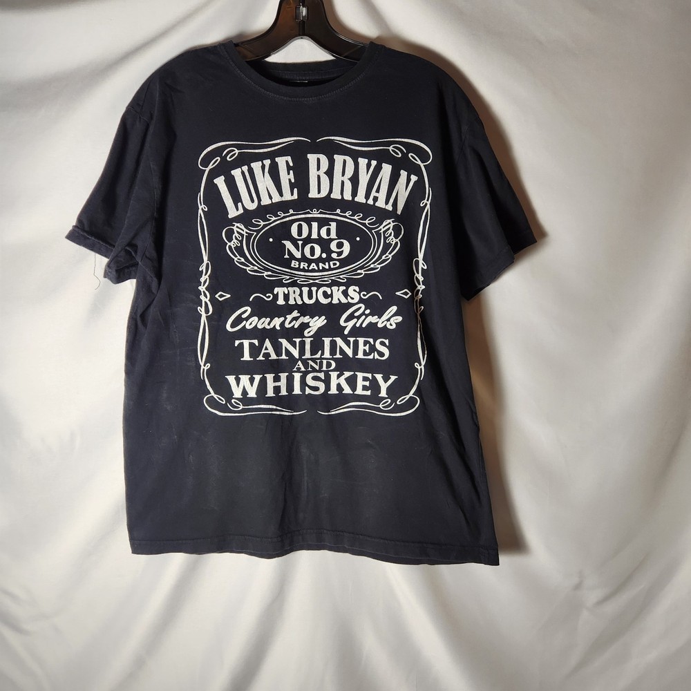 Luke Bryan Sunset Repeat Tour 2019 T-Shirt Men's Medium Double Sided Concert Tee