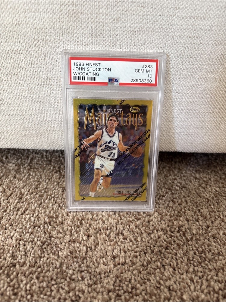 1996-97 Topps Finest - Rare Gold John Stockton #283 pop 5!!!