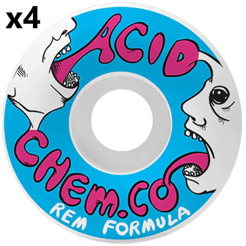 Acid Chemical Co. Dani T REM Formula 56MM Skateboard Wheels Set/4 NEW w/Decal-image