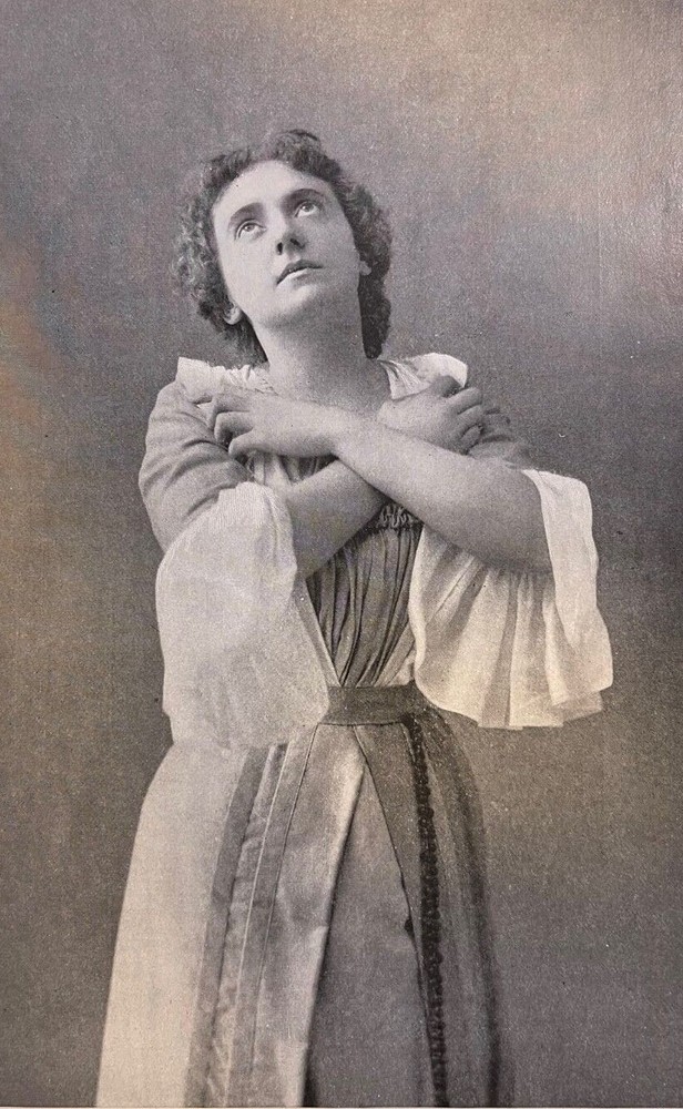 1898 Vintage Magazine Illustration Actress Una Abell