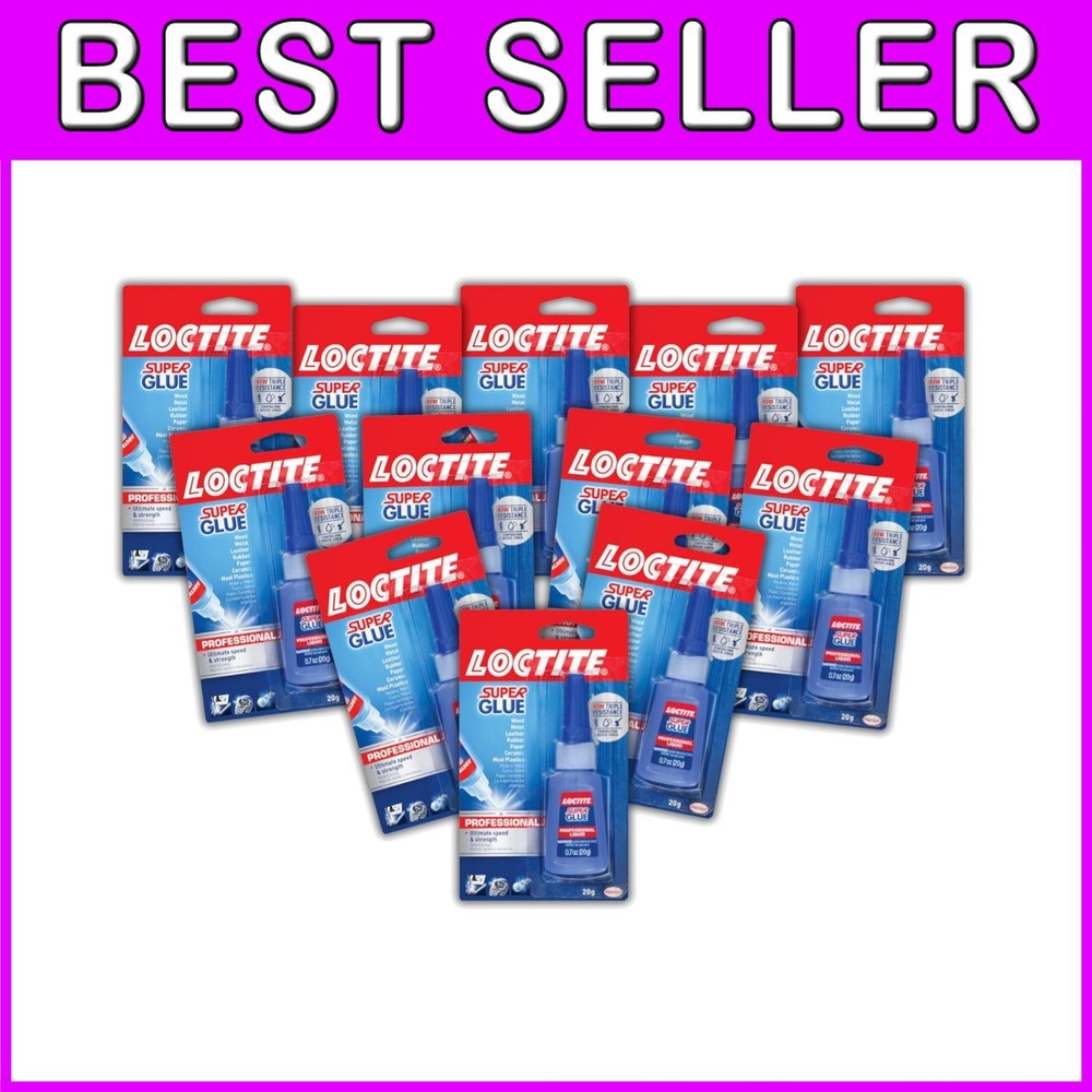 Professional Clear Super Glue, 0.14 fl oz - Pack of 12