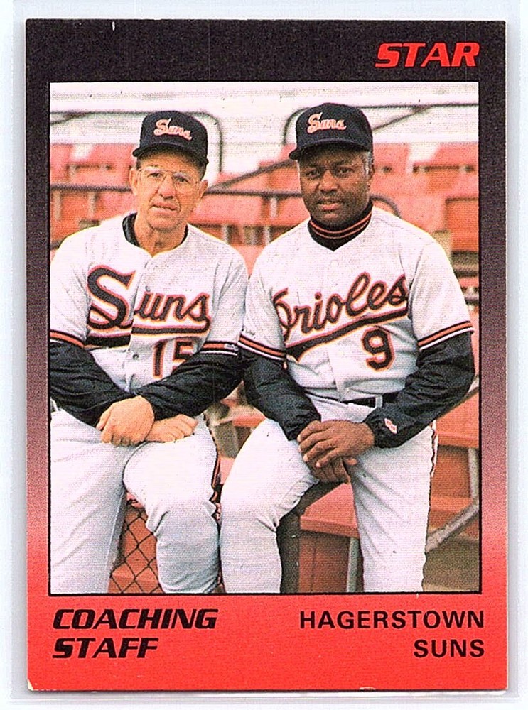 1989 Star Hagerstown Suns Coaches Jimmie Schaffer and Tom Brown