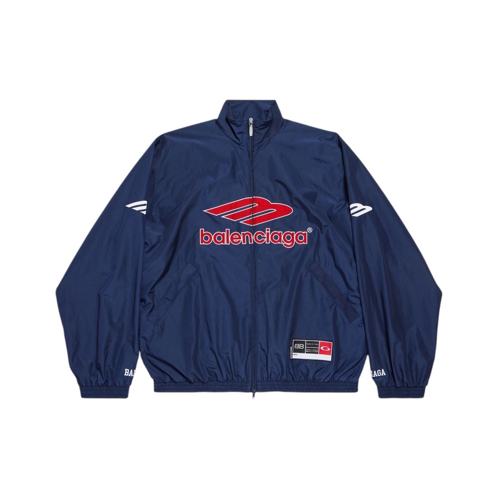Size S Balenciaga 3B Football Tracksuit Jacket Dark Navy