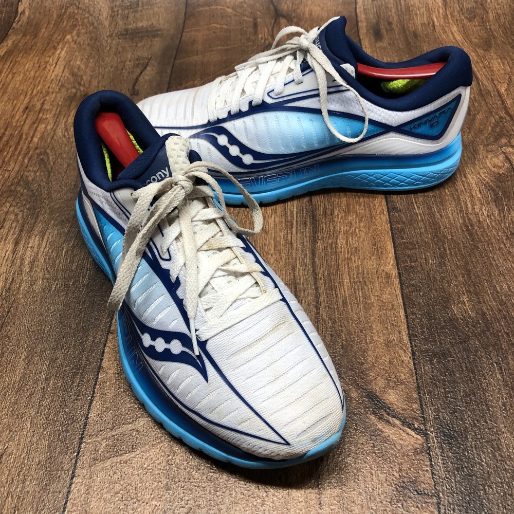 Saucony Kinvara 10 Everun Women's Running Shoes S10467-3 White Blue US Size 8.5