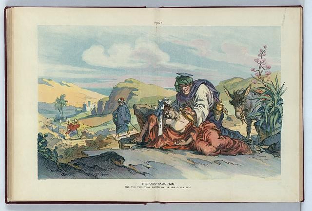 Photo of Puck,The Good Samaritan,1912,Keppler,Woodrow Wilson,Taft,Roosevelt