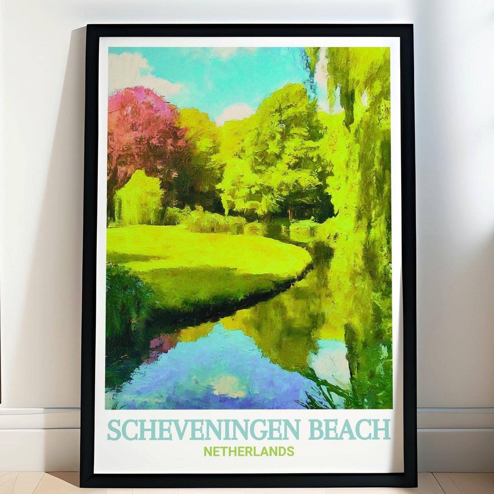 Scheveningen Beach Travel Print Westbroekpark Wall Decor Netherlands Home Decor