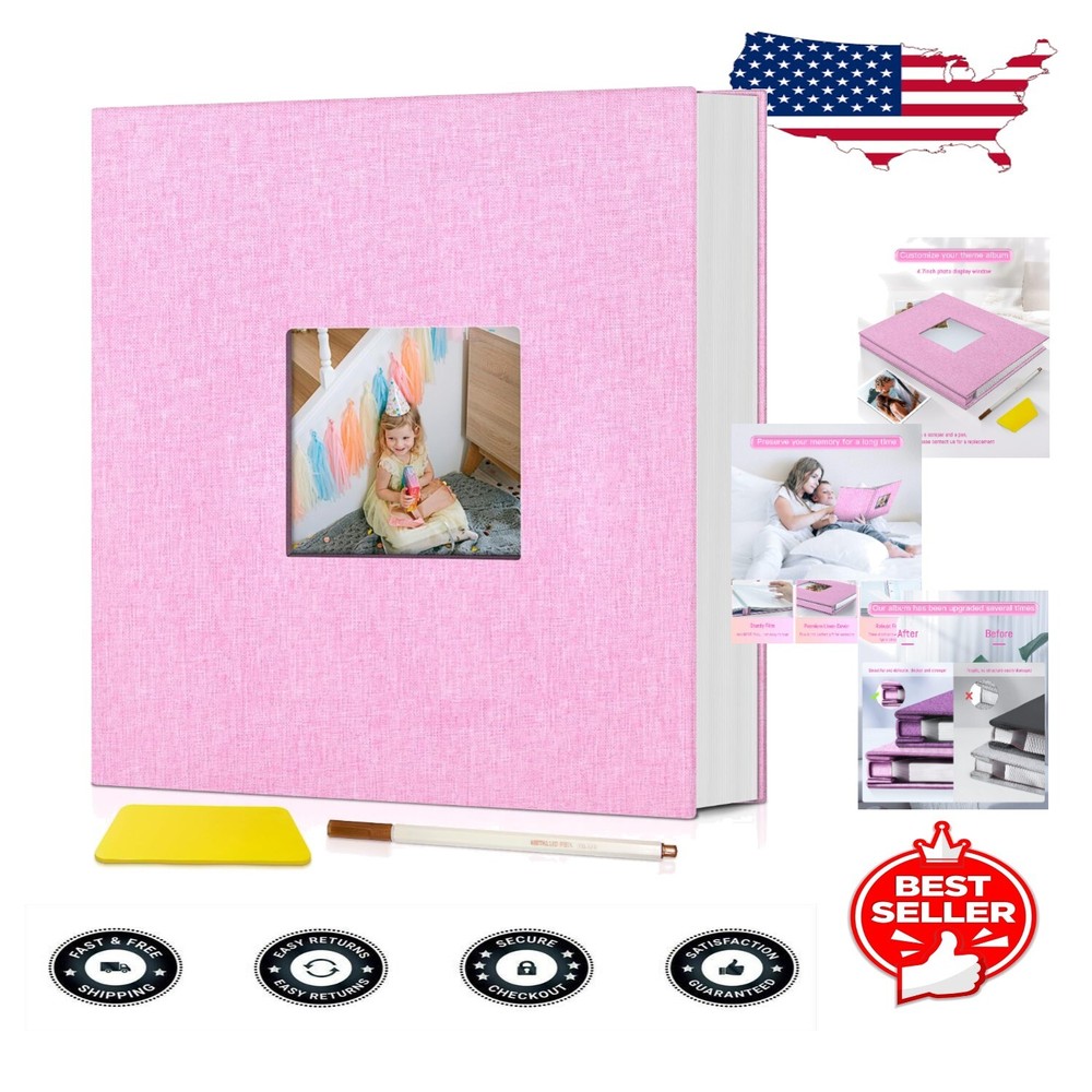 Acid-Free Scrapbook Album for Weddings & Anniversaries - 60 Pages of Memories-image