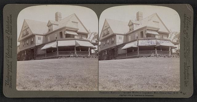 Photo of Stereograph,President Roosevelt,Summer Home,Sagamore Hill,Oyster Bay,3