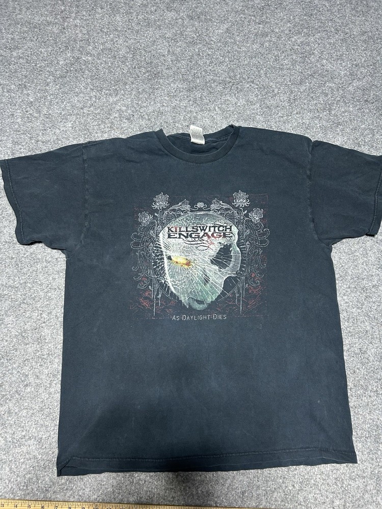 Vintage Y2K Killswitch Engage 2006 As Daylight Dies Metalcore Black T-Shirt XL