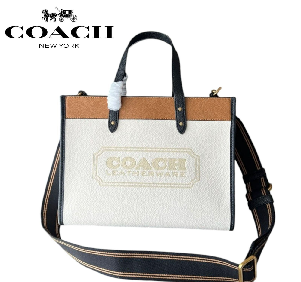 Coach CO777 Field Tote 30 Leather Shoulder Bag for Women in Multicolor