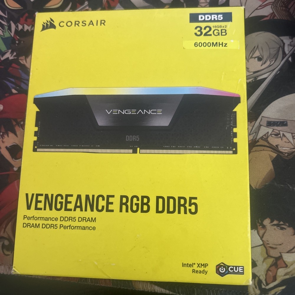CORSAIR Vengeance RGB 32GB PC5-48000 (DDR5-6000) RAM Memory (CMH32GX5M2E6000C36)