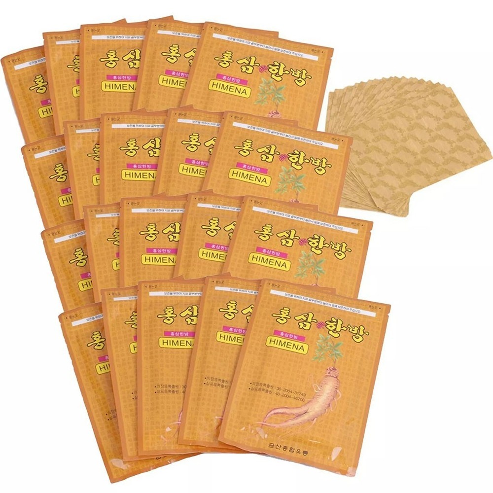 Himena Korean Red Ginseng Pad Pain Relief Health Patch 20Pack 400pcs