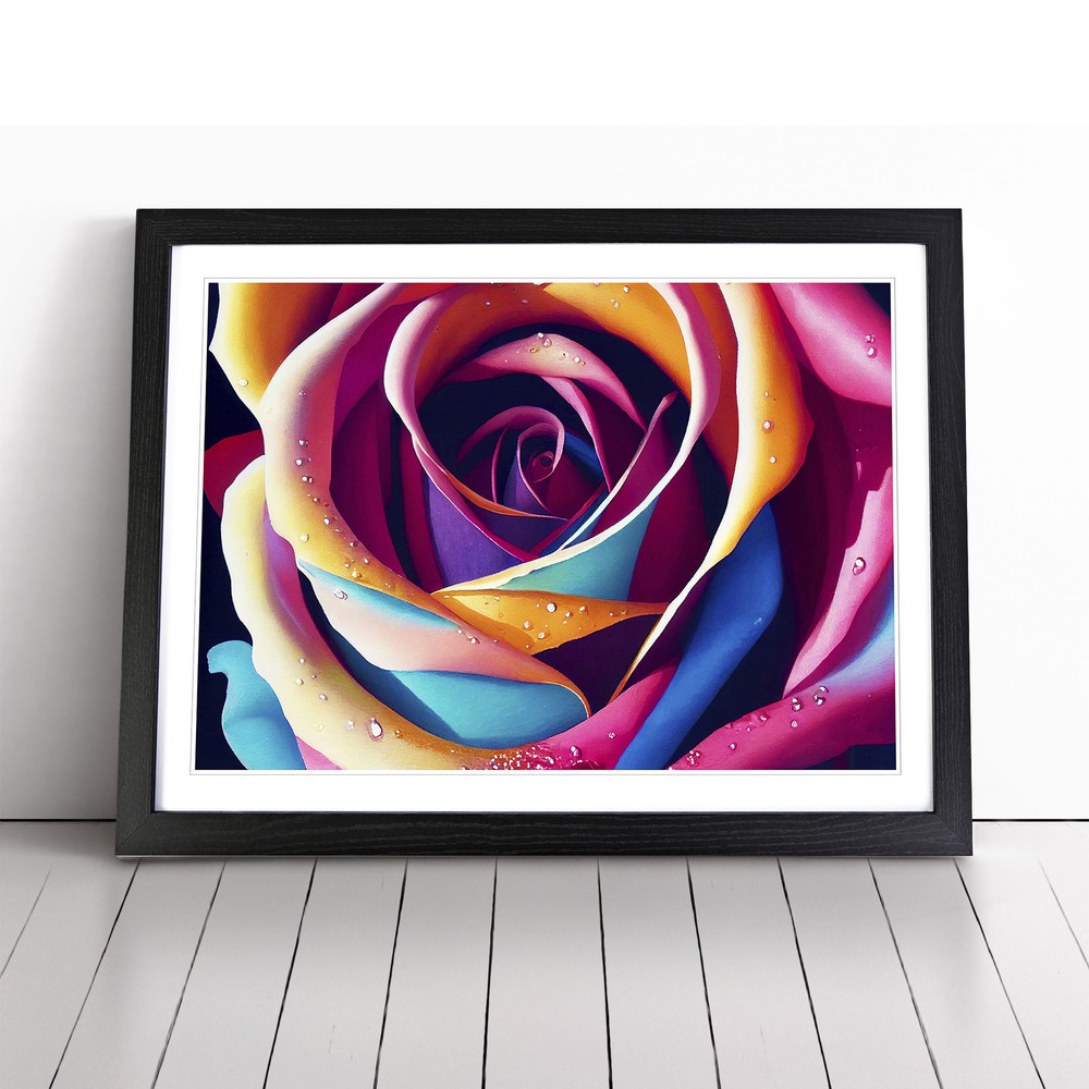 Colourful Rose Flower Vol.5 Wall Art Print Framed Canvas Picture Poster Decor