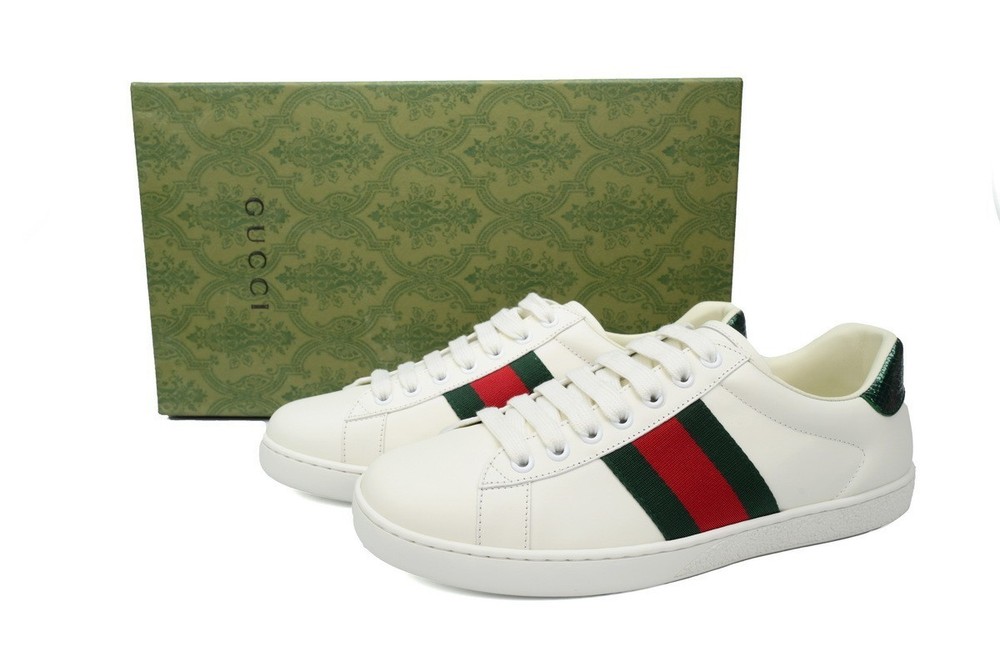 US Size Gucci Ace Leather White Fashion Shoes for Men