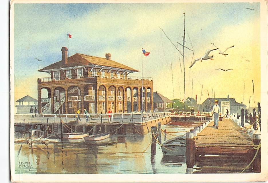 Postcard Little Egg Harbor Yacht Club Beach Haven New Jersey USA